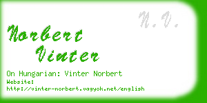 norbert vinter business card